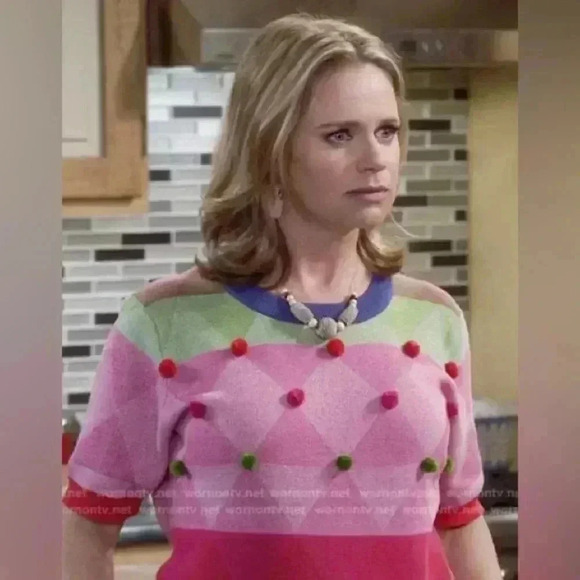 ModCloth Pepaloves Kimmy Gibbler Fuller House Pom Pom Sweater Size Medium - Picture 1 of 10